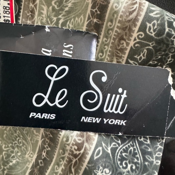 LE SUIT Women VintageGreen Striped Button Down Blazer Jacket w/Skirt-Sz 10 (NEW) - Picture 6 of 16